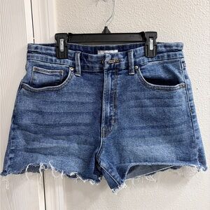 JBD Raw Hem Denim Blue Women Shorts